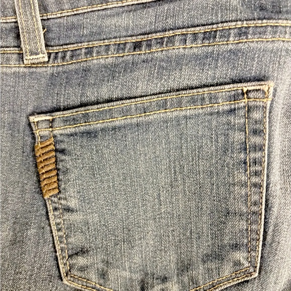 Paige Peg Skinny Jeans Size 26 Raw Hem Frayed Stretch Denim Medium Wash - Picture 8 of 8